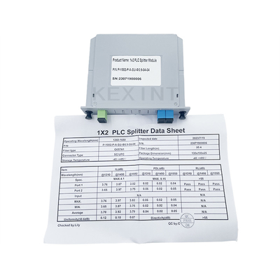 KEXINT 1x2 Fiber Optical PLC Splitter SC/UPC Single Mode G657A1 FTTH LGX Kartentyp