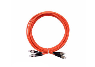 FC-FC OM2 Duplex-Faser-Optikverbindungskabel 15m 50/125 Orange LSZH 2*3.0mm