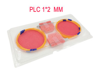 Faser 1×2 Optik-PLC-Teiler in mehreren Betriebsarten 50/125 0,9 Hytrel orange 850nm