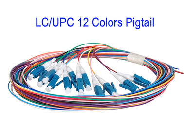 Kern LC/UPC 12 färbt Inspektions-Verbindungskabel-Faser-Flecken verkabelt G652D G657A1 G657A2 1m 1.5m