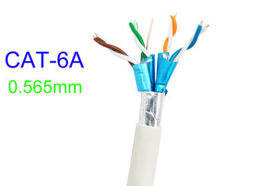 Cat6A abgeschirmtes Hochgeschwindigkeitsnetz weißes Cat7 SFTP Lan Electric Copper Cable ftp 23AWG