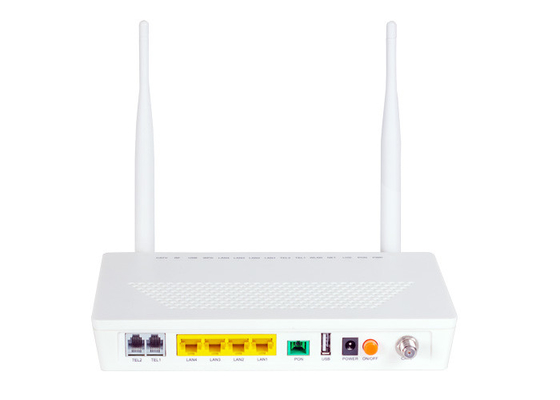 Stütz-Doppelstapel IPv4 und IPv6 des Ethernet-4 des Gigabit-GEPON ONU 1 USB 4GE 2POTS WIFI CATV