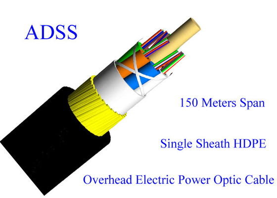 Obenliegender gepanzerter Lichtwellenleiter Electric Powers ADSS keine gepanzerte Bahn-beständige äußere Hülle