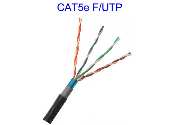 Zwei-Schichthülle im Freien Cat5e F/UTP verkupfern Lan Cable Conductor 24 Test-Mäusebeweis des AWG-Lehredurchlauf-Plattfisch-100m