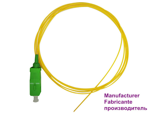 Rückkehr 65dB des gelbe Faser-optische Verbindungskabel-Zopf-Monomode--SC/APC G657A2 0.9mm