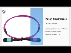 Optische 24 MTP MPO magentarote dämpfungsärme 0.3dB Art des Kernes OM4 24 der Faser-des Verbindungskabel-5M B