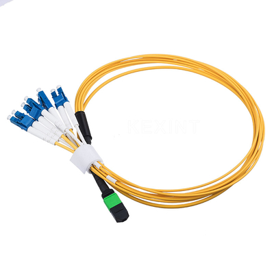 8 Kern-Faser-optisches Verbindungskabel MPO MTP LC-zum Duplexausbruch-Kabel