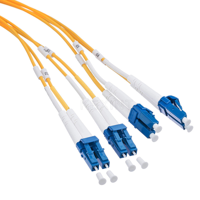 8 Kern-Faser-optisches Verbindungskabel MPO MTP LC-zum Duplexausbruch-Kabel