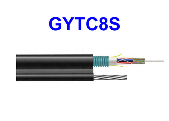 Faser-gepanzerte Kabel-Stahldraht-selbsttragende Optiktelekommunikation GYTC8S im Freien oben eingeweiht