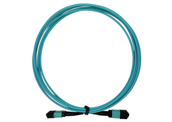 OM3 12 MTP MPO Wasser-blaue Farbe des Faser-optisches Verbindungskabel-40G 3M LSZH SENKO