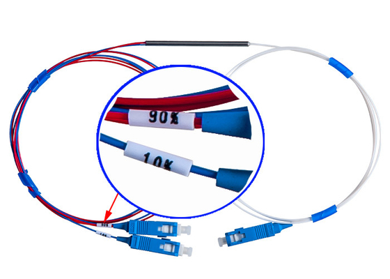 CATV-Netz fixierte optischer Koppler 1×2 Verdrahtungshandbuchs FBT 10/90 sich verjüngende Teiler-Bündel