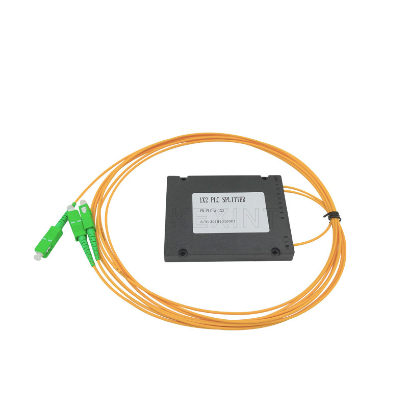 SC APC 3,0 MM 1x2 Glasfaser-PLC-Splitter ABS-Typ Verwendung für 2-Kern-Verteilerkasten