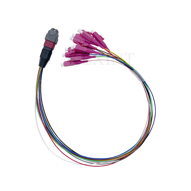 12 Kerne Glasfaserkabel Om4 Mtp/Pc Männlich - Lc/Upc Fanout 0,9mm 40cm